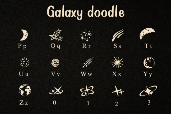 Galaxy Doodle Font - Preview 2