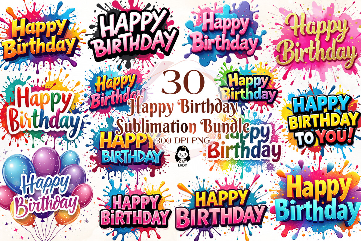 Happy Birthday Sublimation Bundle