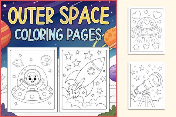 Outer Space Coloring Pages for Kids