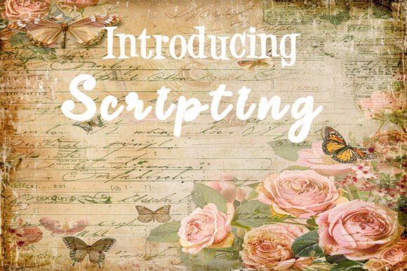 Scripting Font PNG with transparent background - Preview 1