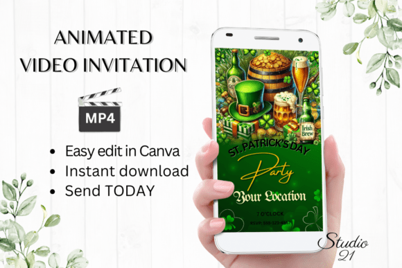 Smartphone St. Patrick's Day Invitation