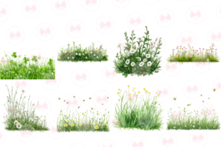 Spring Green Grass Border Clipart Graphic by Markicha Art · Creative ...