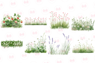Spring Green Grass Border Clipart Graphic by Markicha Art · Creative ...