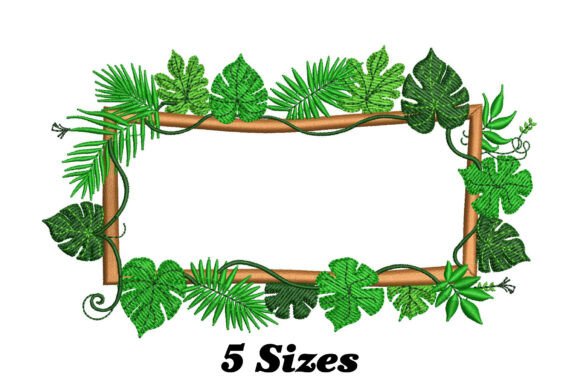 Tropical Leaves Frame