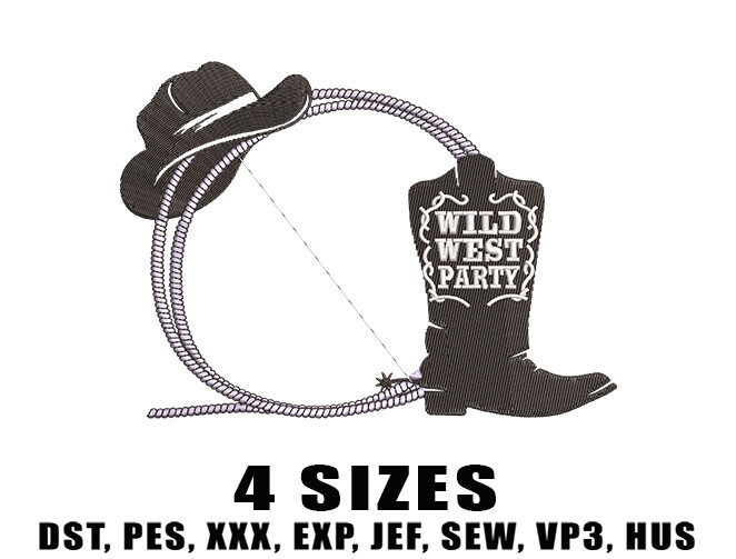 Wild West Party Embroidery Designs