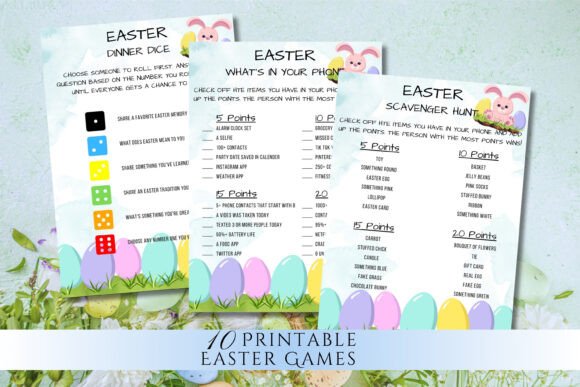 10 Printable Easter Games