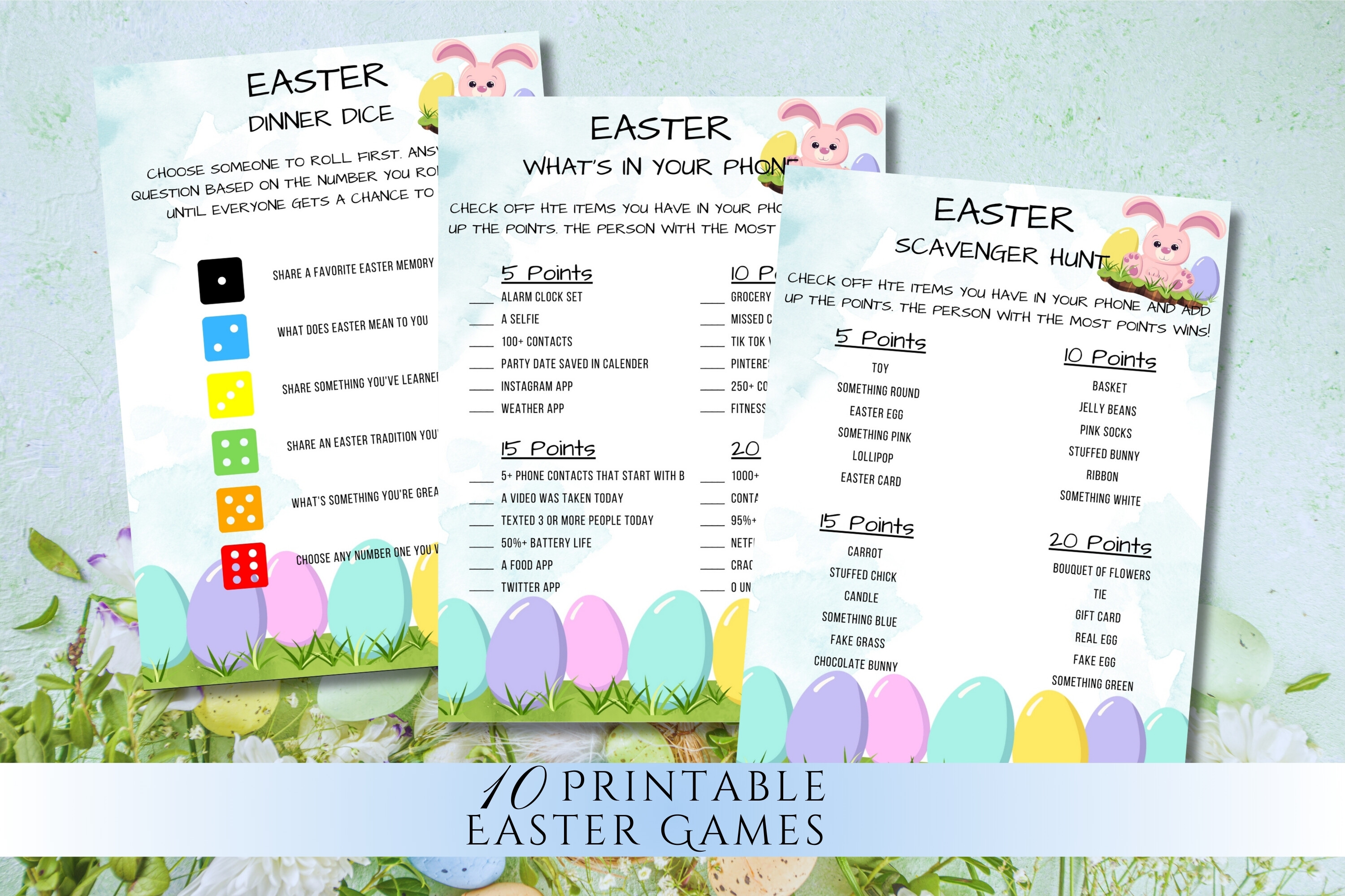 10 Printable Easter Games