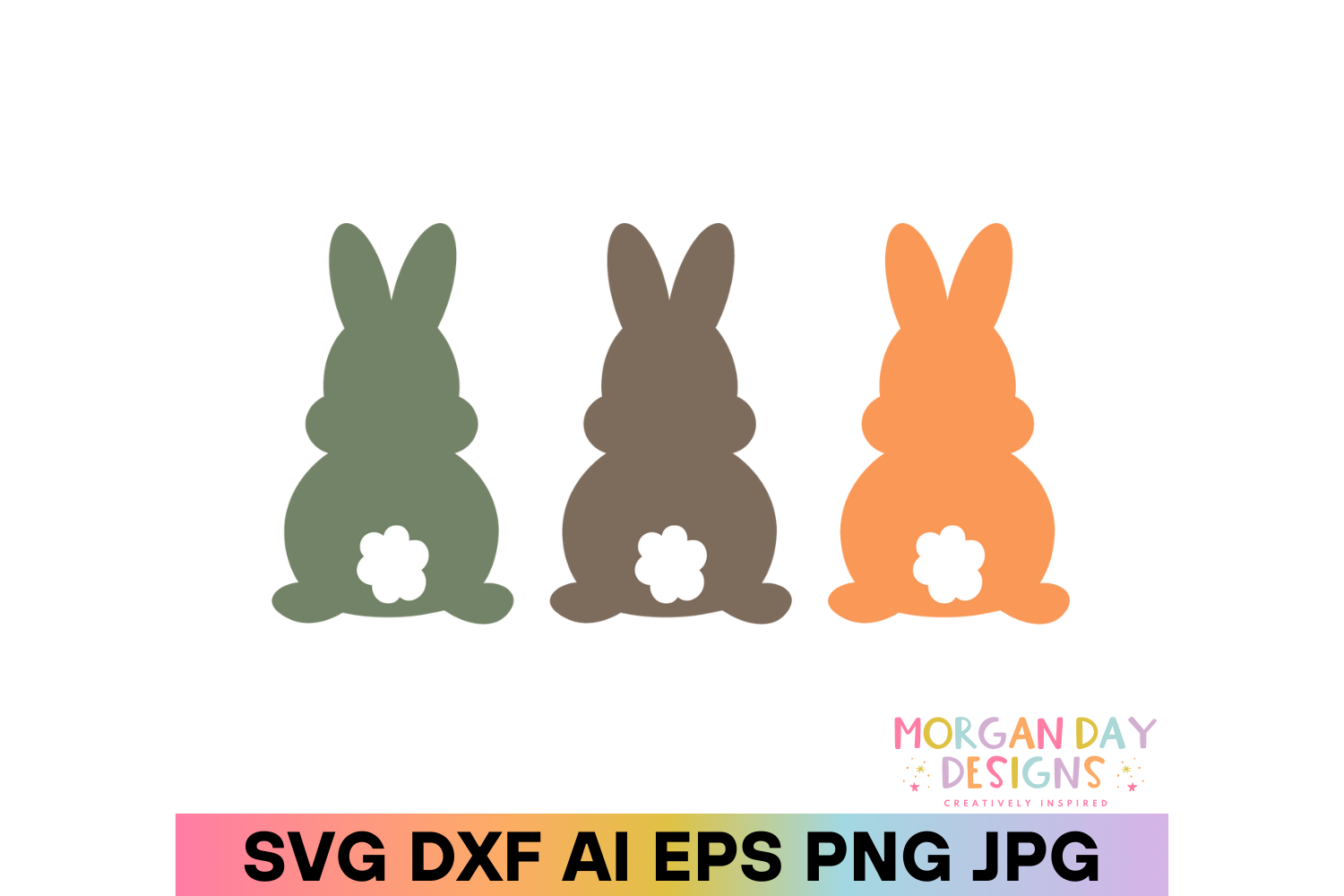 Camo Bunny Trio SVG Graphic by Morgan Day Designs · Creative Fabrica