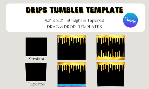 Drips Canva Tumbler Template