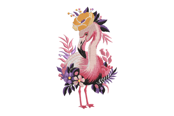 Floral Flamingo