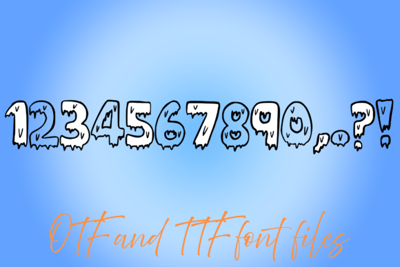 Ice Font PNG with transparent background - Preview 2