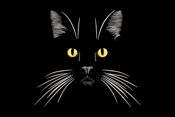 Mystic Black Cat Face