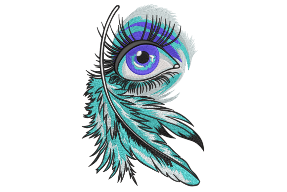 Mystical Eye with Feather