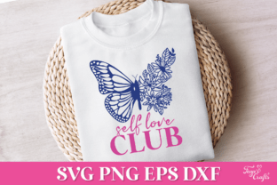 Self Love Club SVG Quote Graphic by Anastasia Feya · Creative Fabrica