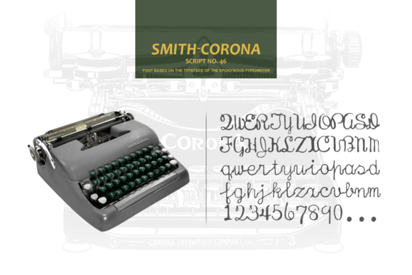 Smith-corona Script No. 46 Font PNG with transparent background - Preview 1