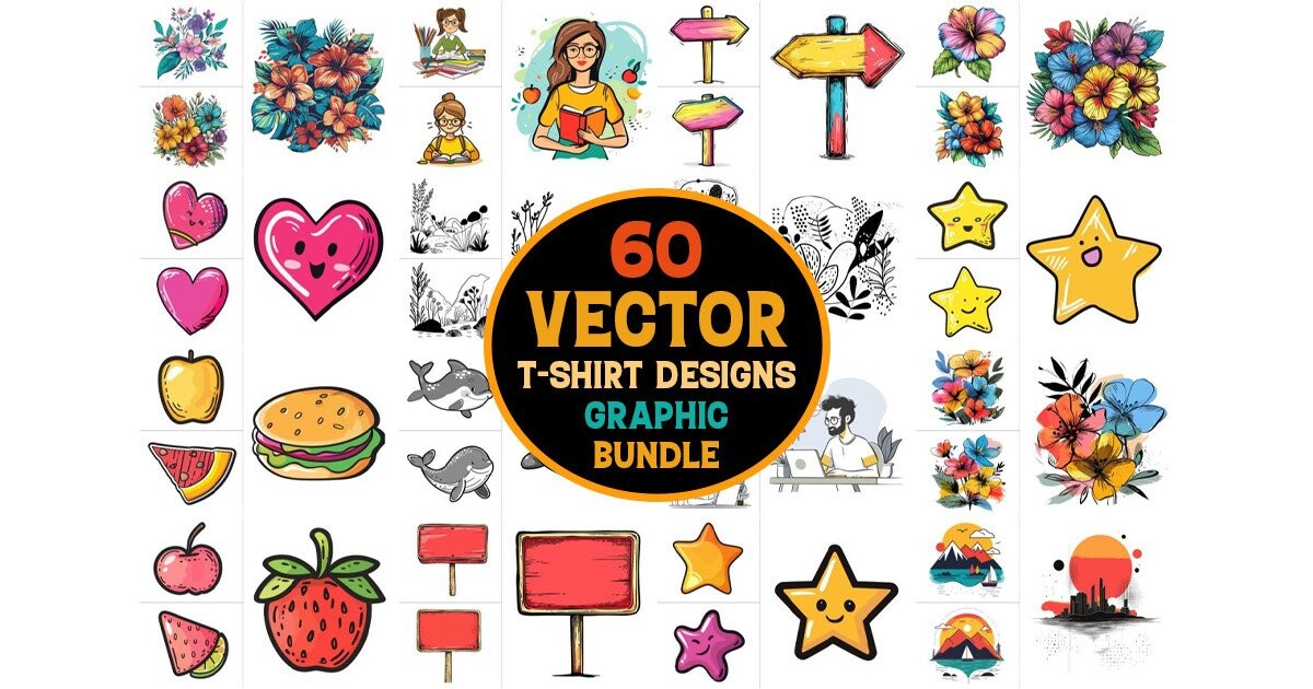 T-Shirt Design Vector Graphic Bundle Bundle · Creative Fabrica