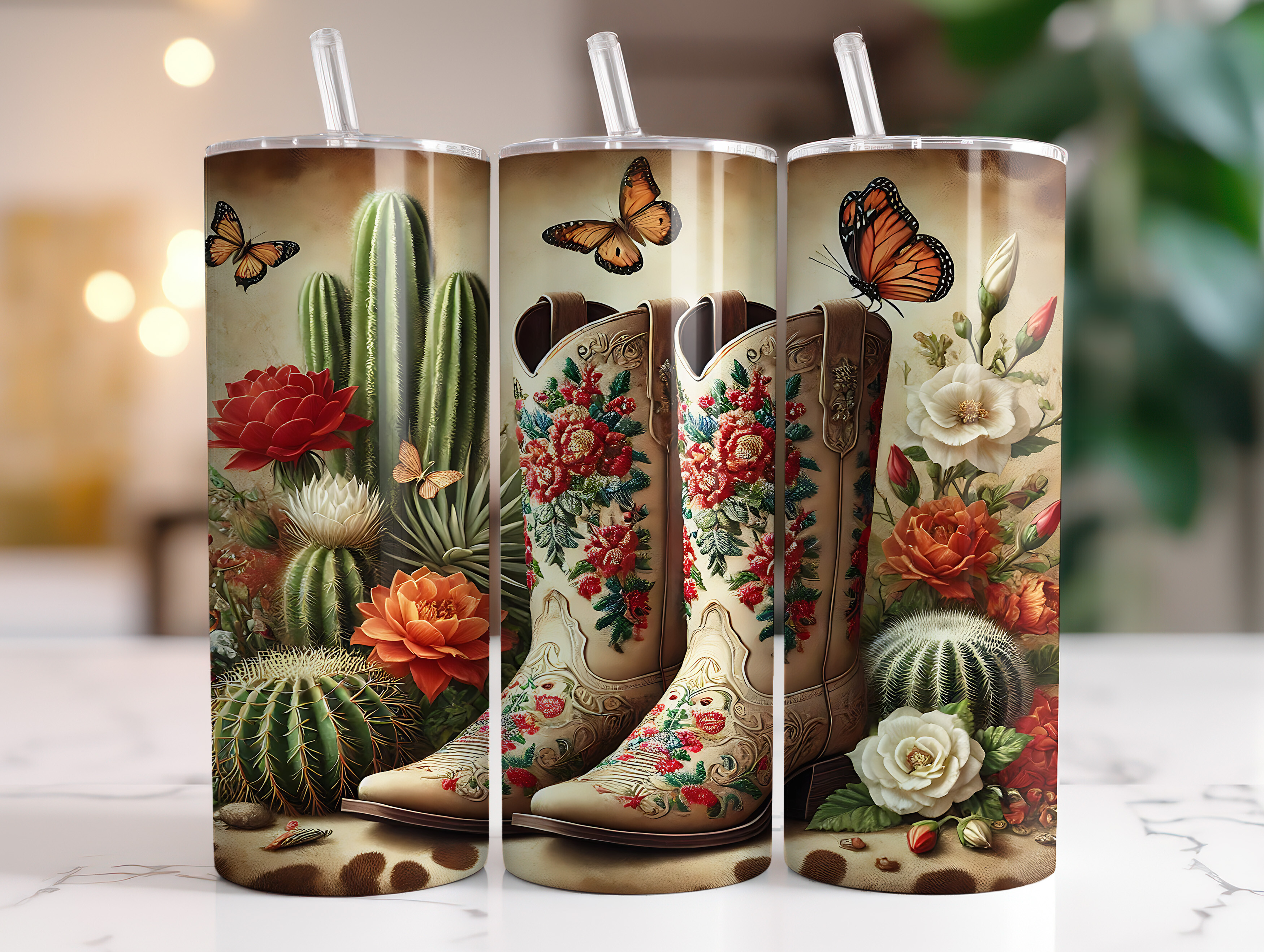 Western Cowgirl Boots 20 Oz Tumbler Wrap Graphic by RahatKDP · Creative ...
