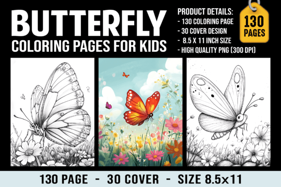 130 Butterfly Coloring Pages for Kids