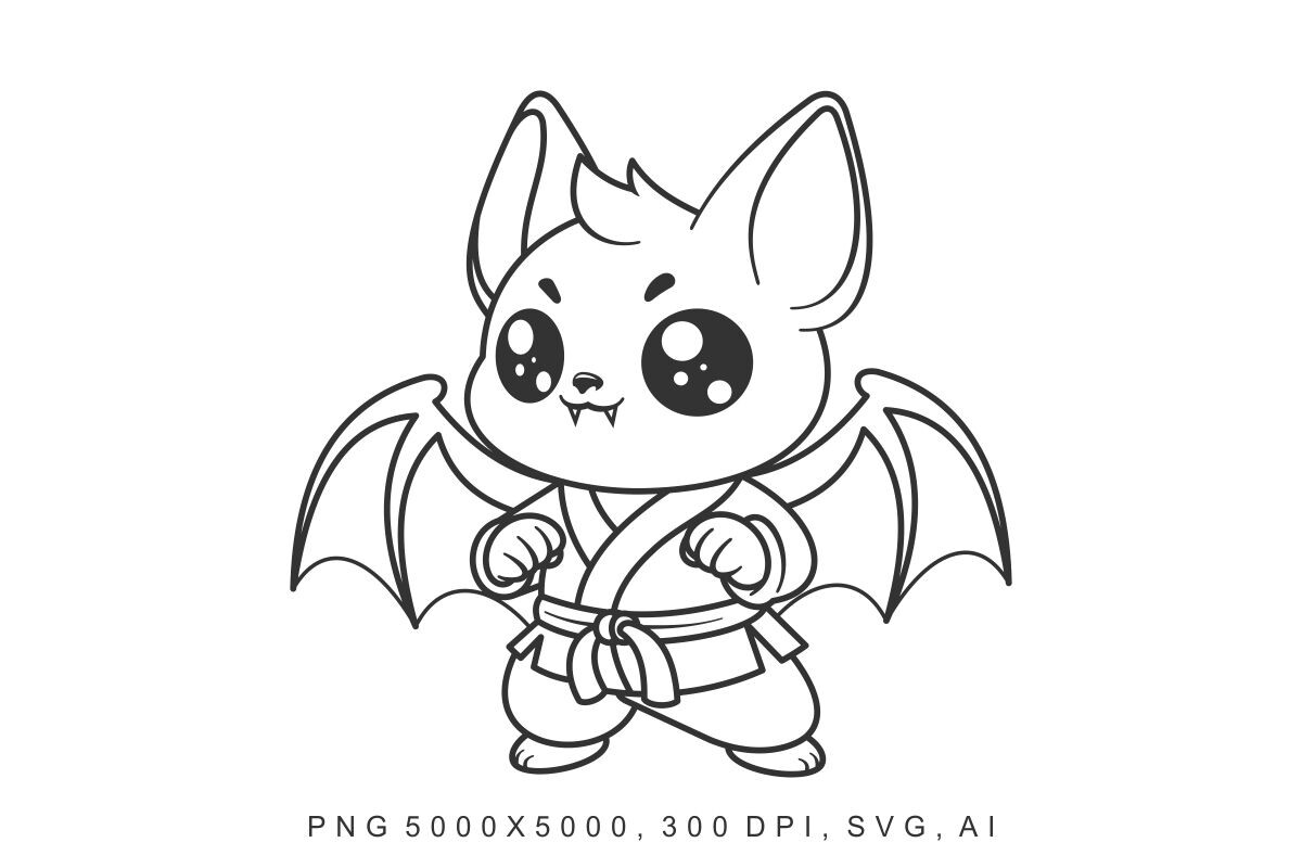 Bat - Matrial Art Graphic by dzgnvibe · Creative Fabrica