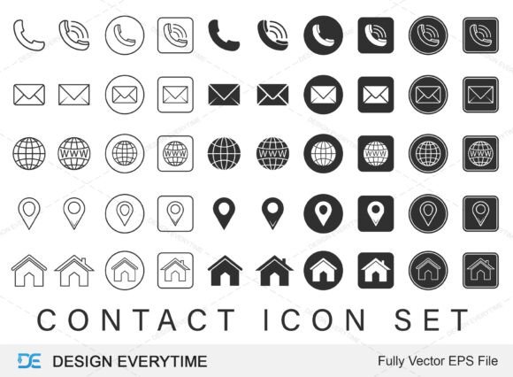 Contact Icon, Contact Icons Vector