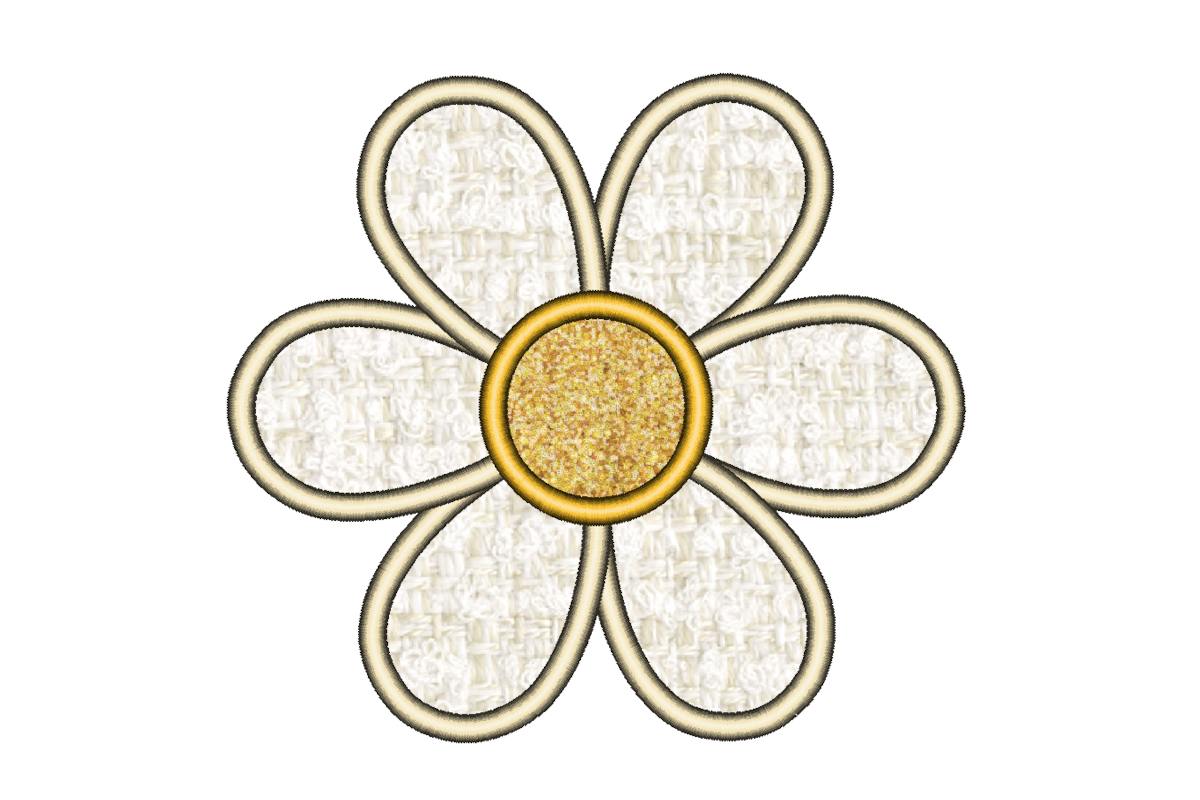 Daisy Applique Embroidery Design