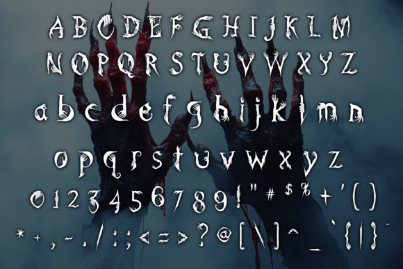 Handy Horror Font PNG with transparent background - Preview 2