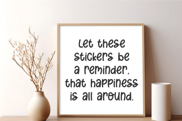 Happy Sticker Font PNG with transparent background - Preview 4