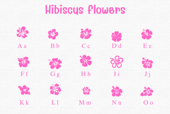 Hibiscus Flowers Font - Preview 1