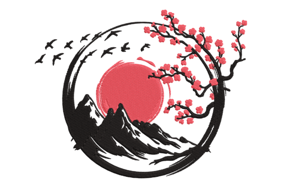 Japanese River Scene