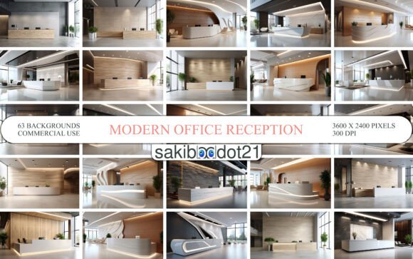 Modern Office Reception Desk