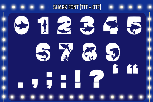 Shark Font Font PNG with transparent background - Preview 2