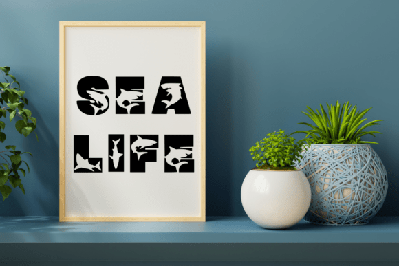Shark Font Font PNG with transparent background - Preview 3
