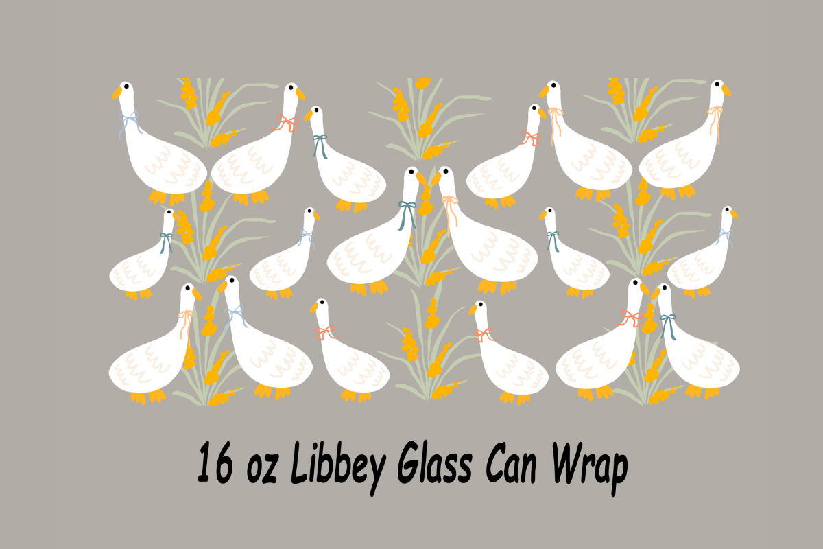 Silly Coquette Goose Glass Can Wrap Graphic by purpllestudio · Creative ...