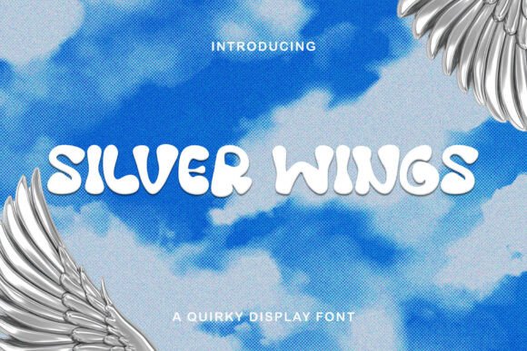 Silver Wings Font PNG with transparent background - Preview 4