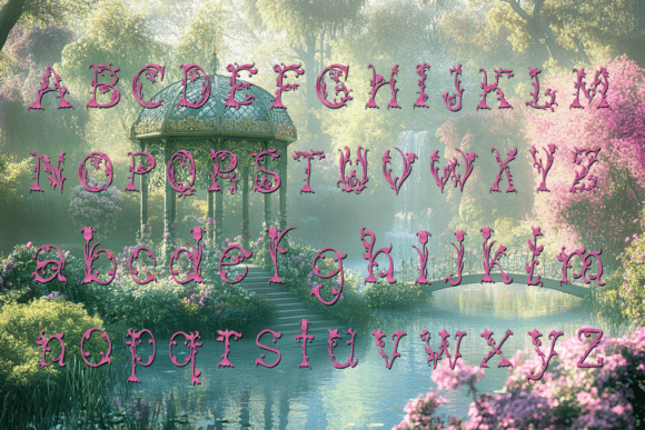 Art Nouveau Garden Fantasy Font - Preview 2
