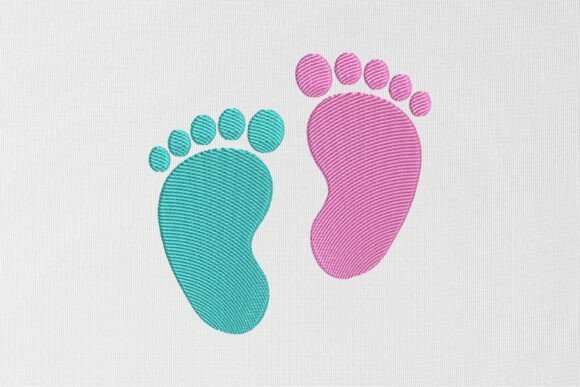 Baby Footprints Embroidery Design
