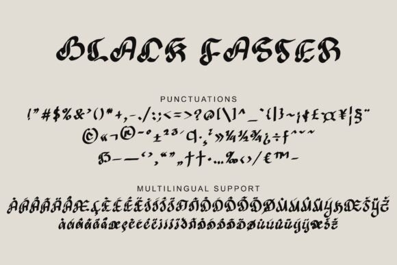 Black Faster Font - Preview 6