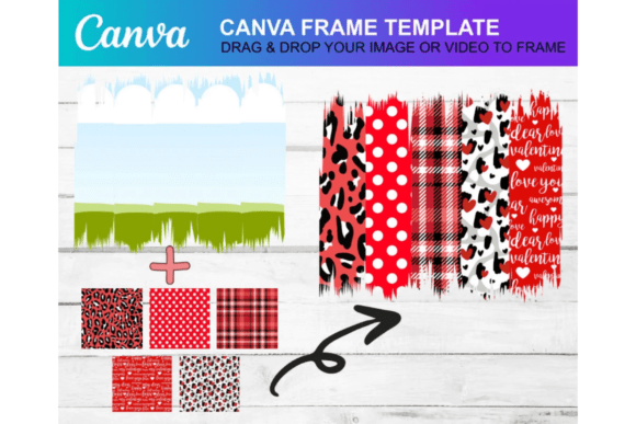 Brush Stroke Canva Frame Template