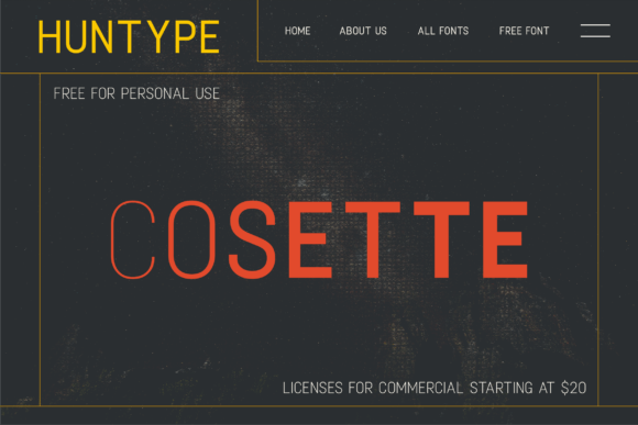 Cosette Font PNG with transparent background - Preview 1