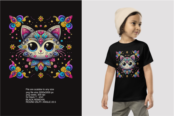 Cute Kitty PNG T-Shirt Raster Graphic by jevwalker · Creative Fabrica