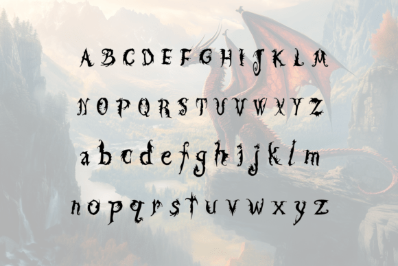 Dargon Fantasy Font PNG with transparent background - Preview 2