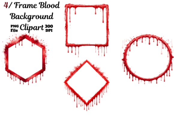 Frame Blood Background Clipart
