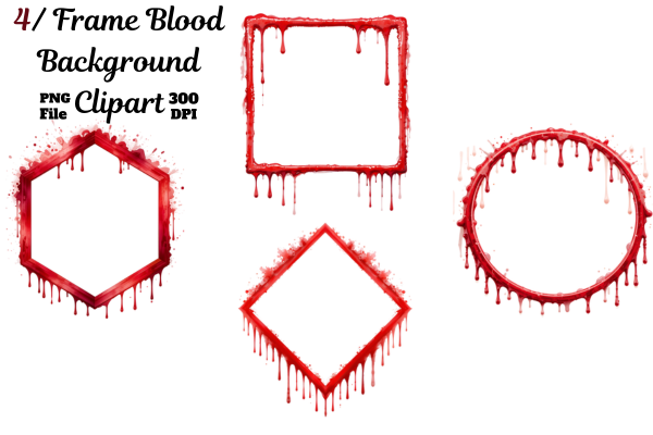 Frame Blood Background Clipart