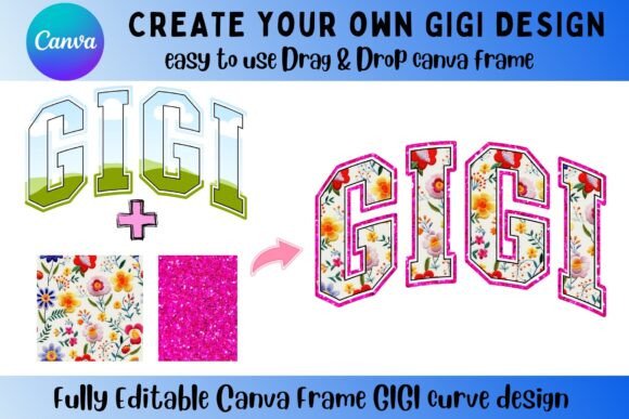 GiGi Canva Frame Curve Design