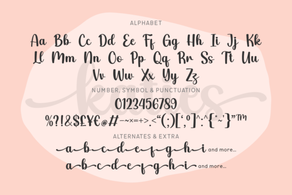 Katies Font PNG with transparent background - Preview 6