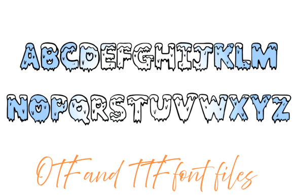 Mountain Ice Font PNG with transparent background - Preview 1