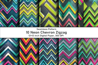 Neon Chevron Zigzag Background Graphic by Design Store · Creative Fabrica