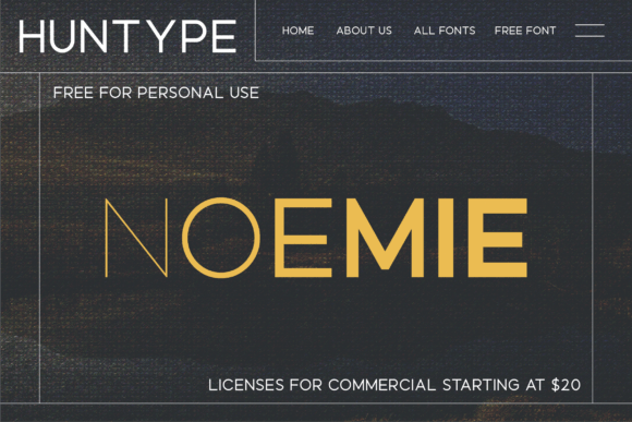 Noemie Font PNG with transparent background - Preview 1