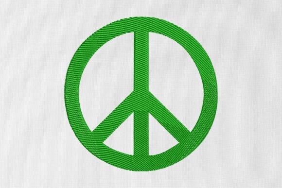 Peace Sign Embroidery Design