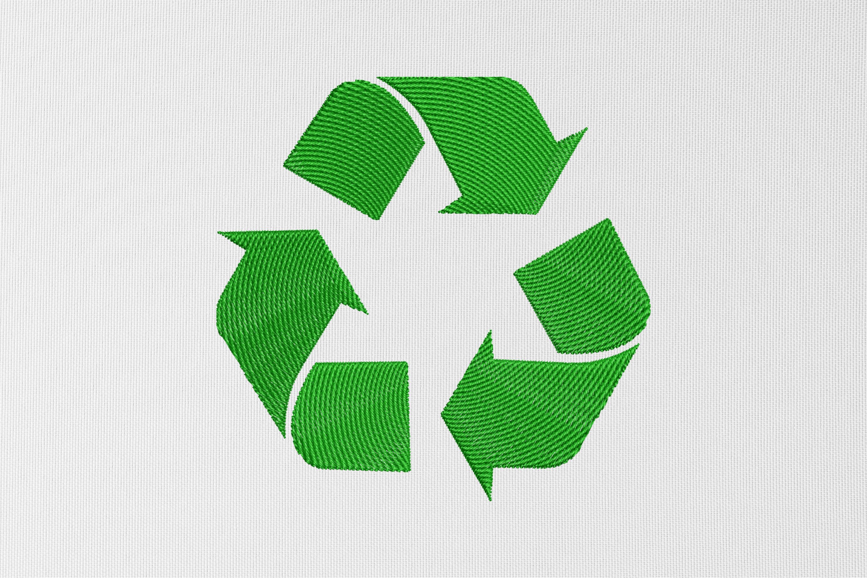 Recycle Symbol Embroidery Design